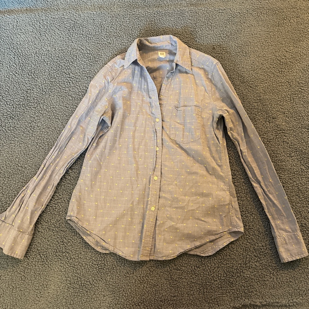 GAP Light Blue Casual Button-Down Shirt